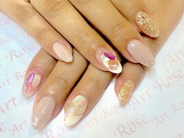 カラフルシェルネイル