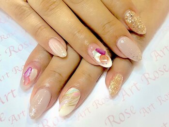 ネイルサロンアンドネイルスクールアートローズ 町田店(Art Rose)/カラフルシェルネイル