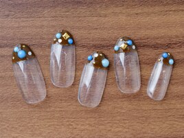 ブラウン×ターコイズ