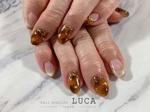 ネイルアトリエルカ(nail atelier LUCA)/M-905 大人可愛いべっ甲ネイル