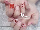 バレンタインネイル