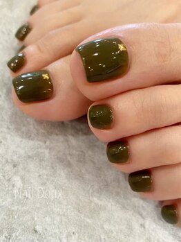 ネイル ドゥ 岡山駅前店(Nail Doux)の写真/素足をもっと好きになる！上品なのにとびきり可愛い♪うる艶ワンカラー【フットシェラック￥7,700】