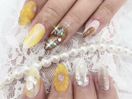 ぷくぷくお花アート～黄色～