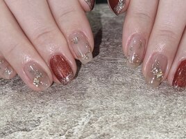 こっくりボルドーネイル