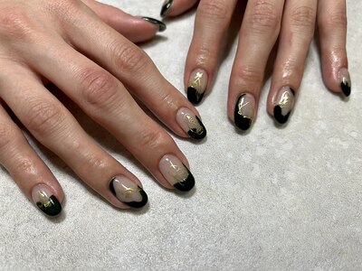 nuance  nail 落書き風