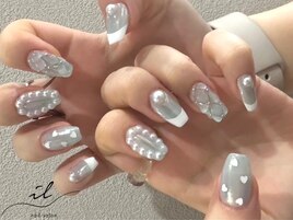 フレンチ×キルティングネイル