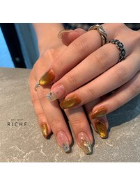 涼しげ夏色マグネットネイル