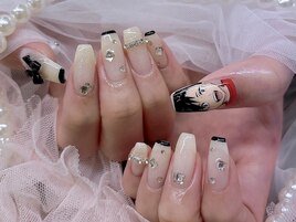 痛ネイル フレンチ 大人 冬