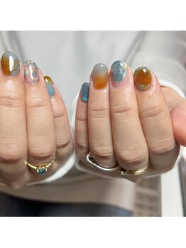 プリュネ(Prune)/ブルー/ブラウン/グラデーション