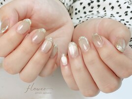 ガラスフレンチ☆お客様ネイル