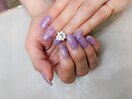 フラッシュネイル×ビジュー