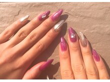 オープンジョー(open-jaw)/春ニュアンスネイル