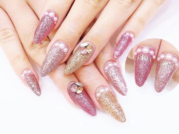 ネイルコレクション ベビーピンク(Baby Pink)/スカルプ放題★Vカットビジュー