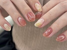 ピンク　リボン