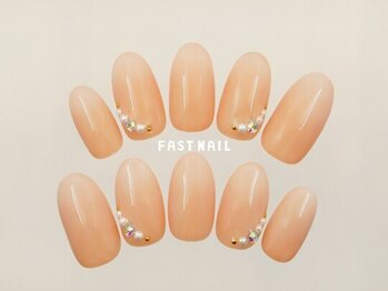 FAST NAIL 荻窪駅前店【パラジェル/ジェルネイル専門/定額/マグネット/フットネイル】/オレンジ/春【12165】