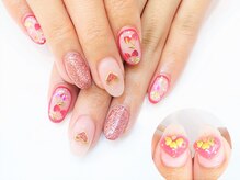 ネイルコレクション ピンク(Nail Collection Pink)/ジェル定額￥9990★いちごハート