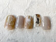 アイネイルズ 梅田店(I nails)/ベージュゴールドサンド¥7700