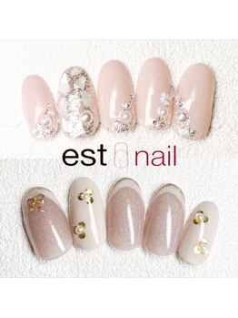 エストラッシュアンドネイル 銀座店(est lash&nail)の写真/お仕事柄爪を長く出来ない方/丸爪/ちび爪の方におすすめ♪短い爪でも可愛いデザインを豊富にご用意☆