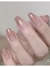 【HAND】 チップ長さだしグラデーション／チークネイル　￥10000（ケア込み）