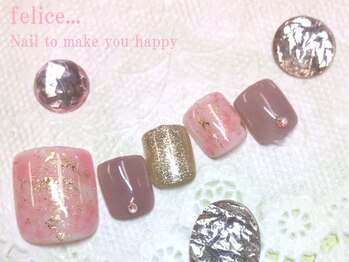 ネイルサロン フェリーチェ(felice)/【定額フットネイル】¥8500