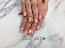 ネイルアトリエルカ(nail atelier LUCA)/W-293　ピンクバタフライネイル