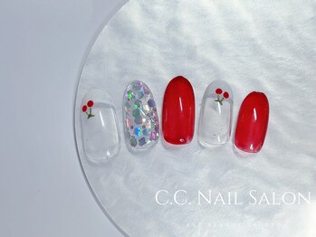 シーシーネイルサロン 池袋(C.C.Nail salon)/さくらんぼフレンチデザイン