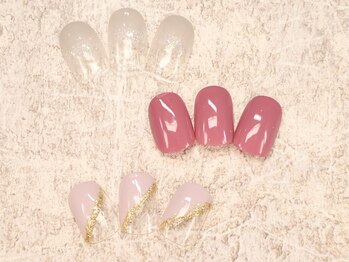 ネイルサロン キアラ(NAILSALON KIARA)の写真/【シンプルコース初回¥4900】ワンカラー/カラグラ/斜めフレンチなどシンプルでもこだわりのある色合いに♪