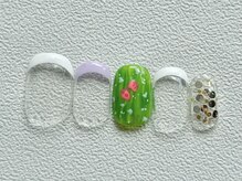 カラ ネイル 中津店(calla nail)/お花ネイル　フレンチ