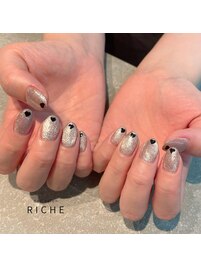 マグネット×ハートホロネイル