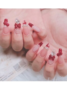 アキコネイルサロン(Akikoネイルサロン)/10本長さだし＋持ち込みデザイン