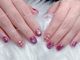 チェック レッド クリスマス6990