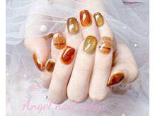 エンジェルネイルサロン(Angel nail salon)/マーブル&チェックネイル