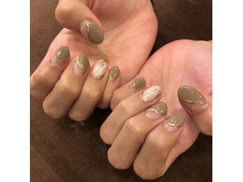 マハロ アンド フェスタ 長野店(mahalo&Festa)/大理石ネイル*