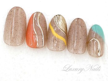 ラグジュアリーネイルズ アカバネ(Luxury Nails Akabane)/Summer*砂ネイル