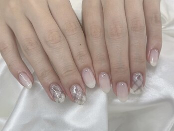 インザピンクリリー(in the pink LILY)/チェックネイル