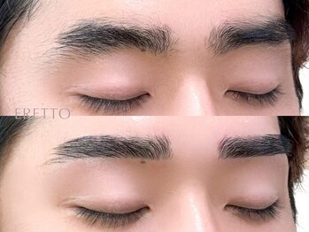 エレット 渋谷店(ERETTO)の写真/渋谷のイケメン眉の新常識。眉毛WAX×マツパで清潔感ある第一印象へ 。