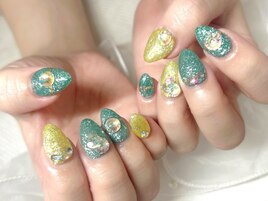 アシメ/ゴテゴテネイル