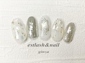 エストラッシュアンドネイル 銀座店(est lash&nail)/ホワイトシェルネイル