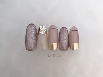 ネイル ドゥ 岡山駅前店(Nail Doux)/大人ブラウンネイル