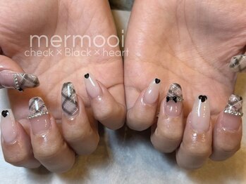 メルモーイ(mermooi)/チェック×ハートネイル