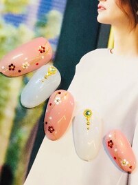 【卒業式・入学式】お花 ネイル