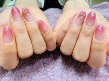 ゲンネイル(gen Nail)/押し花グラデで春ネイル