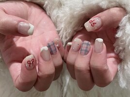 冬ガーリーネイル