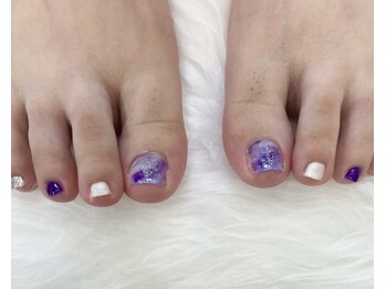 アイズモア 京王八王子店(Eye's More～eyelash＆nail～)/大人のフット☆タイダイデザイン