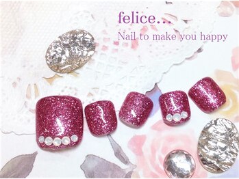 ネイルサロン フェリーチェ(felice)/【定額フットネイル】¥8000