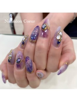 ネイルサロン クール(Nailsalon Coeur)/アメジストネイル