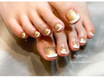 ブリノス(BLINOSS)/ゴールド×白フレンチ