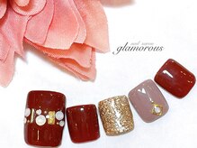 ネイルグラマラス 西新井店/《フットネイル》大人上品フット