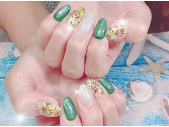 ハッピービューティー(Happy Beauty)/ひまわりネイル