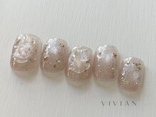 ヴィヴィアン ネイル(Vivian nail)/シンプル　ニュアンス　クリア